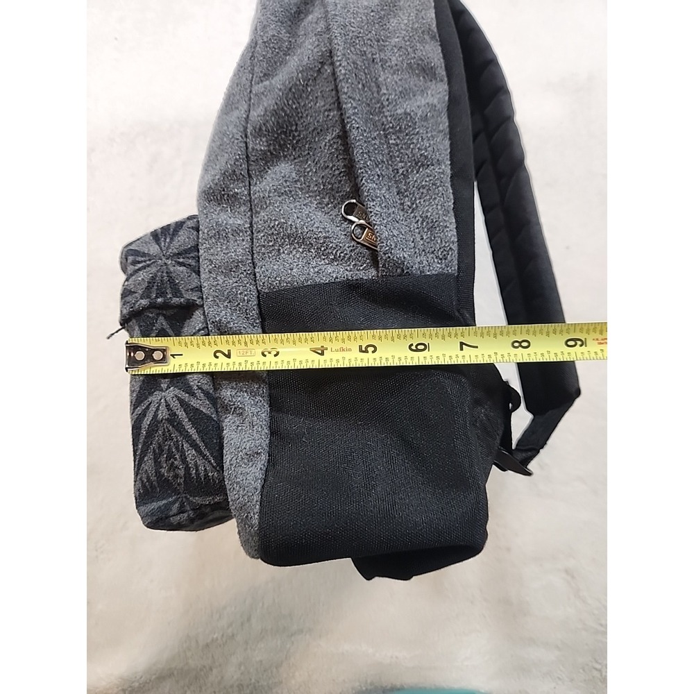 Vans Skater Off The Wall Backpack Gray And Black With Geometric Pocket Design - Picture 5 of 9